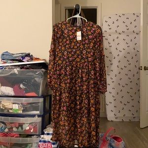 NWT H&M Smock Ruffle Dress